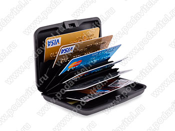 Алюминиевый кошелек RFID PROTECT CARD-BLACK